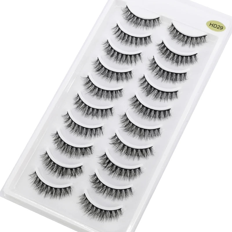 NEW 10 Pairs Natural Long False Eyelashes