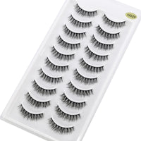 NEW 10 Pairs Natural Long False Eyelashes