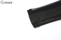 Cutenew Lace Irregular Patchwork Women Dress Sexy Coquette See Through Full Sleeve Maxi Bodycon Lady Stunning Nightout Club Robe