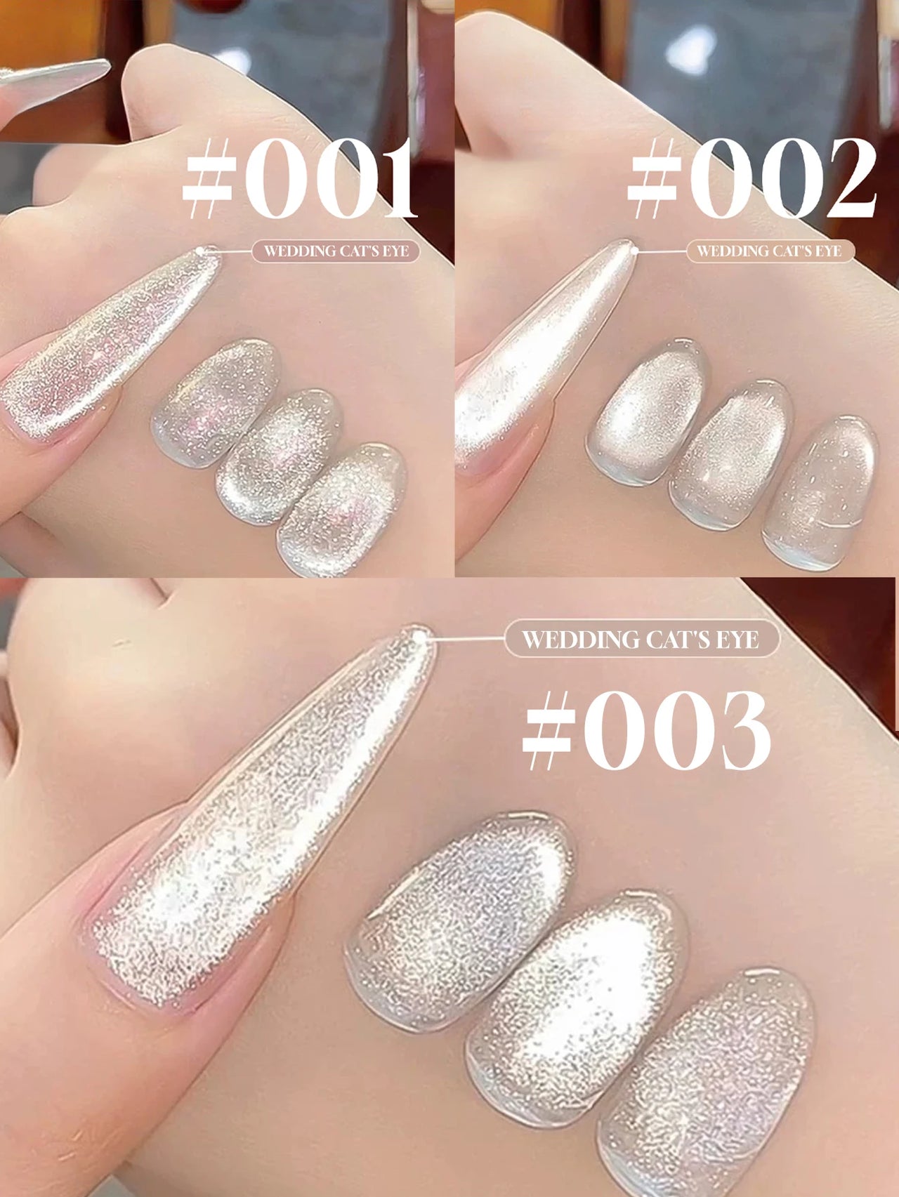 Glass Cat Magnet White Nails