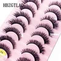 NEW 10 Pairs Natural Long False Eyelashes