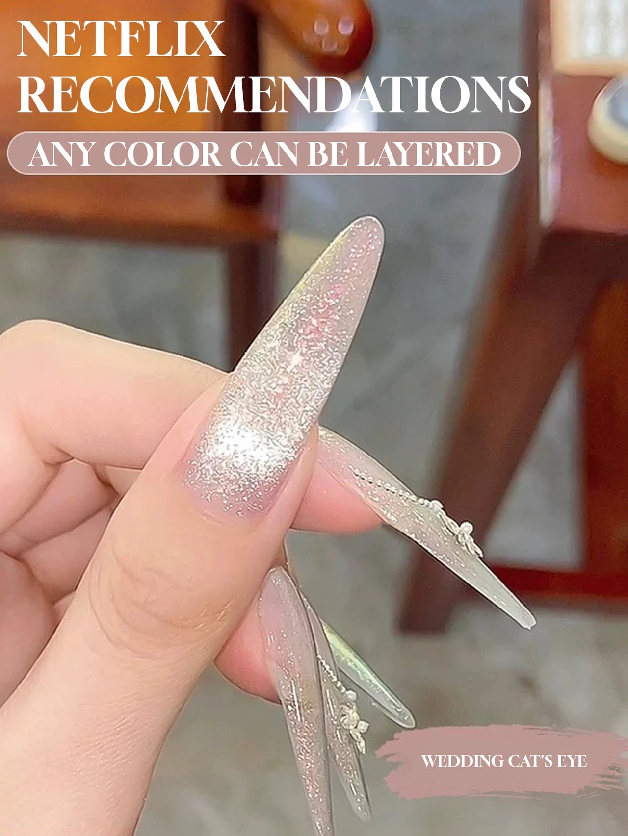 Glass Cat Magnet White Nails