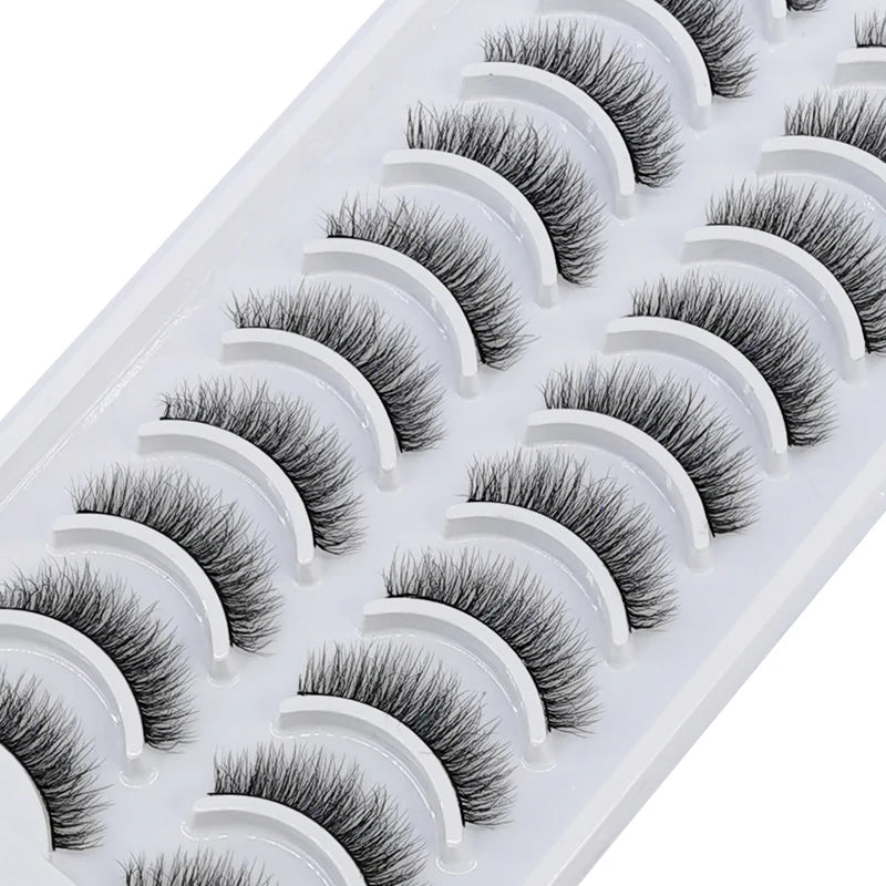 NEW 10 Pairs Natural Long False Eyelashes