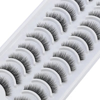 NEW 10 Pairs Natural Long False Eyelashes