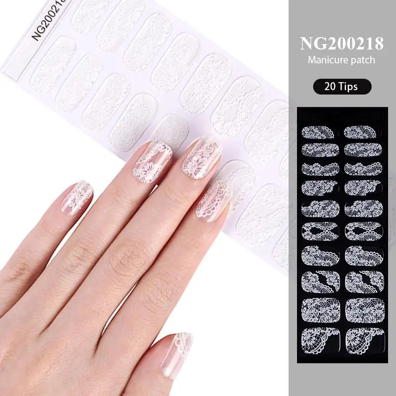 Full Cover Nail Gel Sticker Wraps Manicure