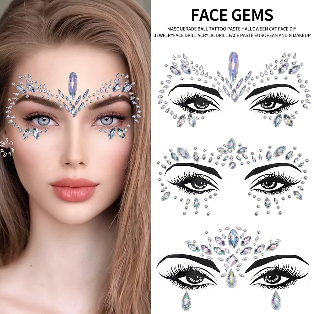 3D Diamond Temporary Tattoo Stickers