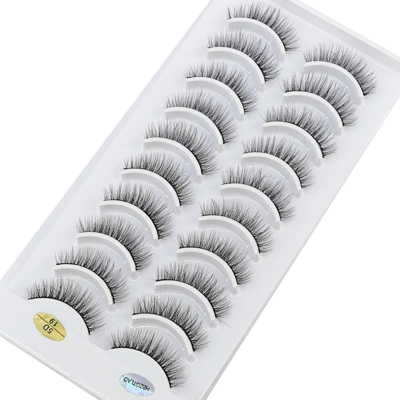 NEW 10 Pairs Natural Long False Eyelashes