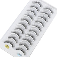NEW 10 Pairs Natural Long False Eyelashes