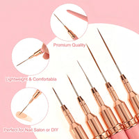 5pcs Nail Art Liner Brush Set UV Gel