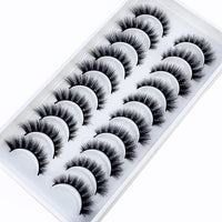 NEW 10 Pairs Natural Long False Eyelashes