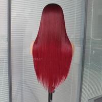 Burgundy Straight Lace Front Wig