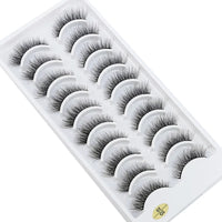 NEW 10 Pairs Natural Long False Eyelashes