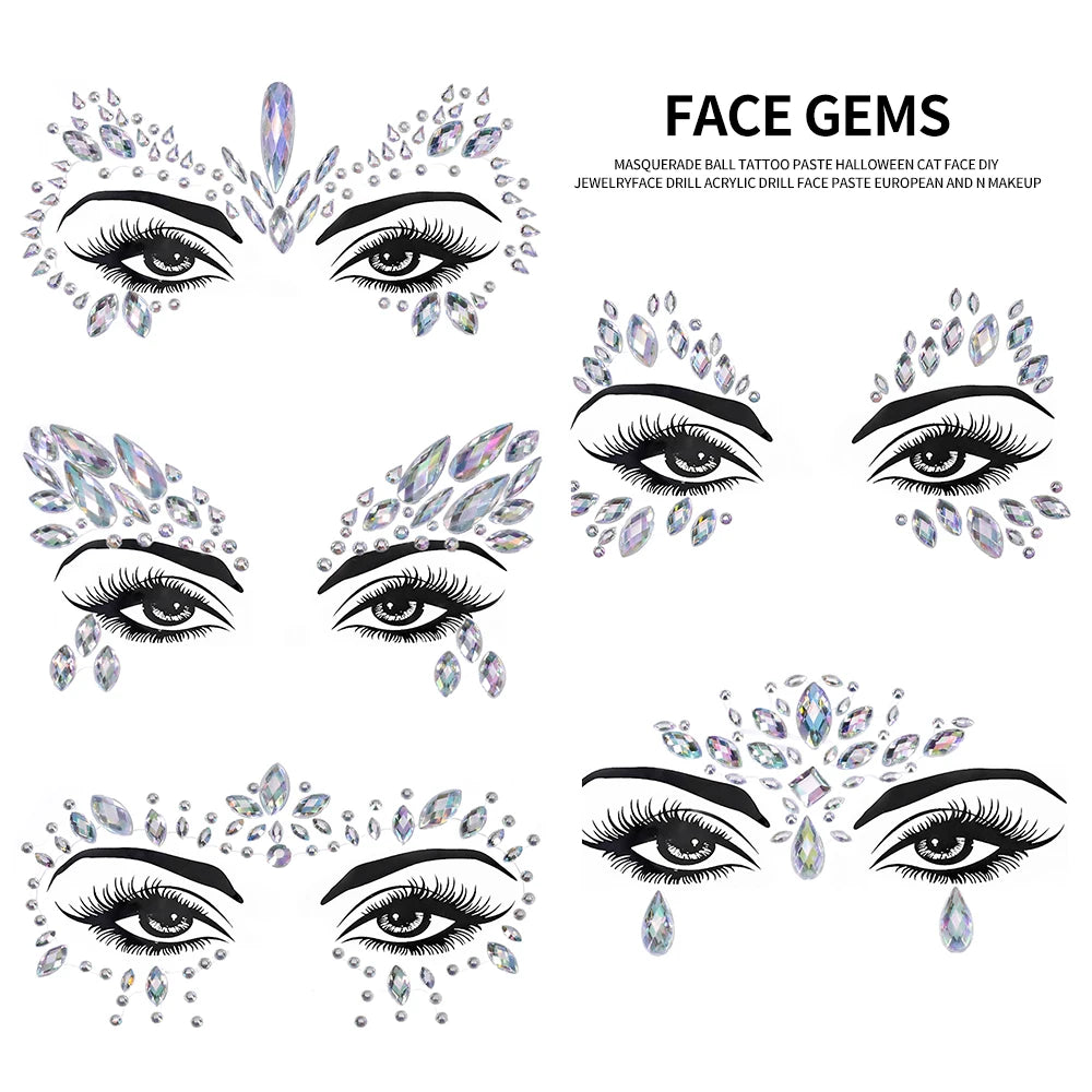 3D Diamond Temporary Tattoo Stickers