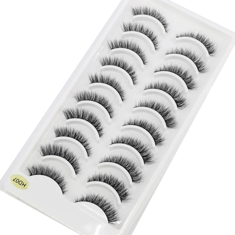 NEW 10 Pairs Natural Long False Eyelashes