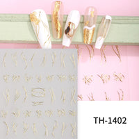 3D Laser Sakura Flower Nail Sticker