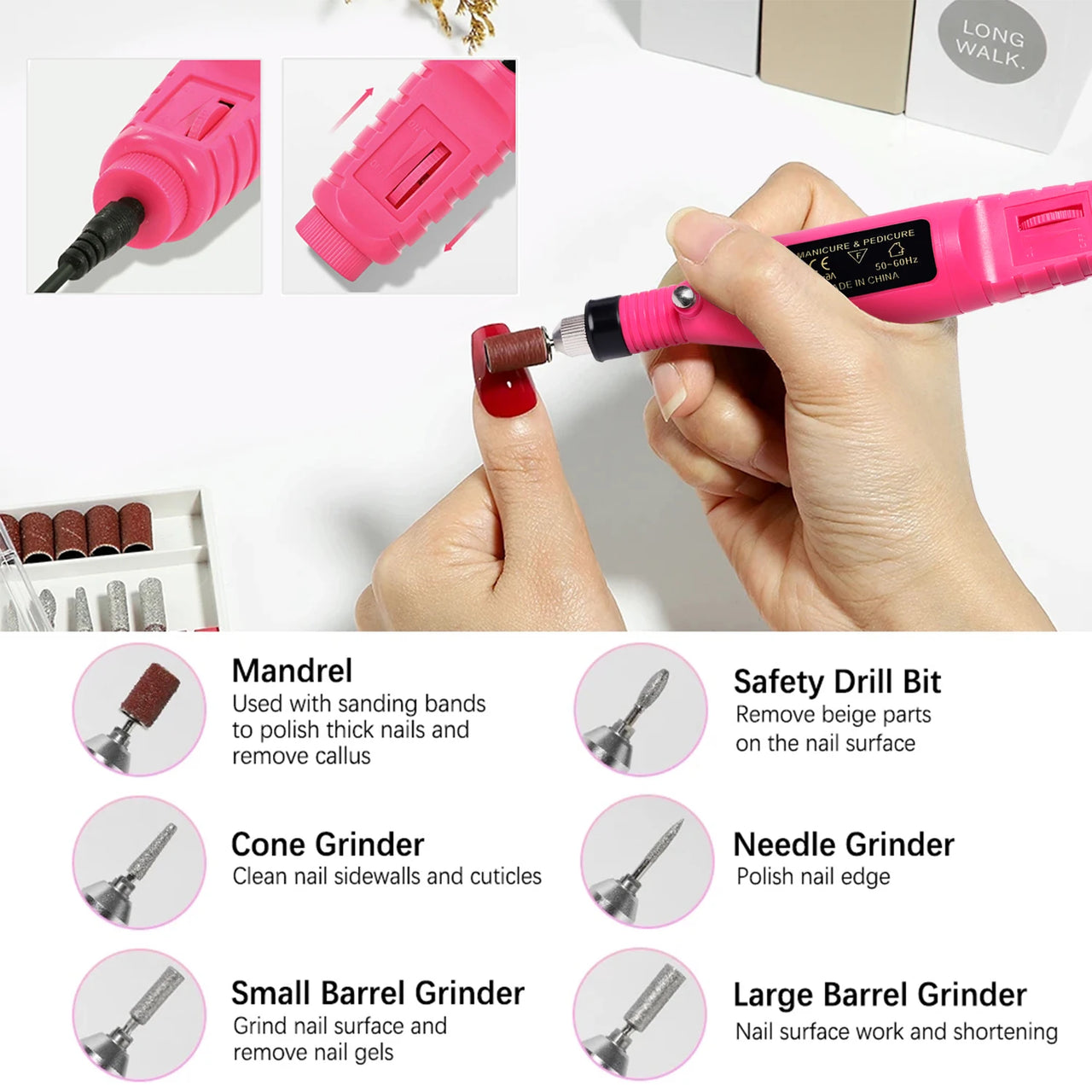 LULAA Strong Function Nail Drill Machine Set