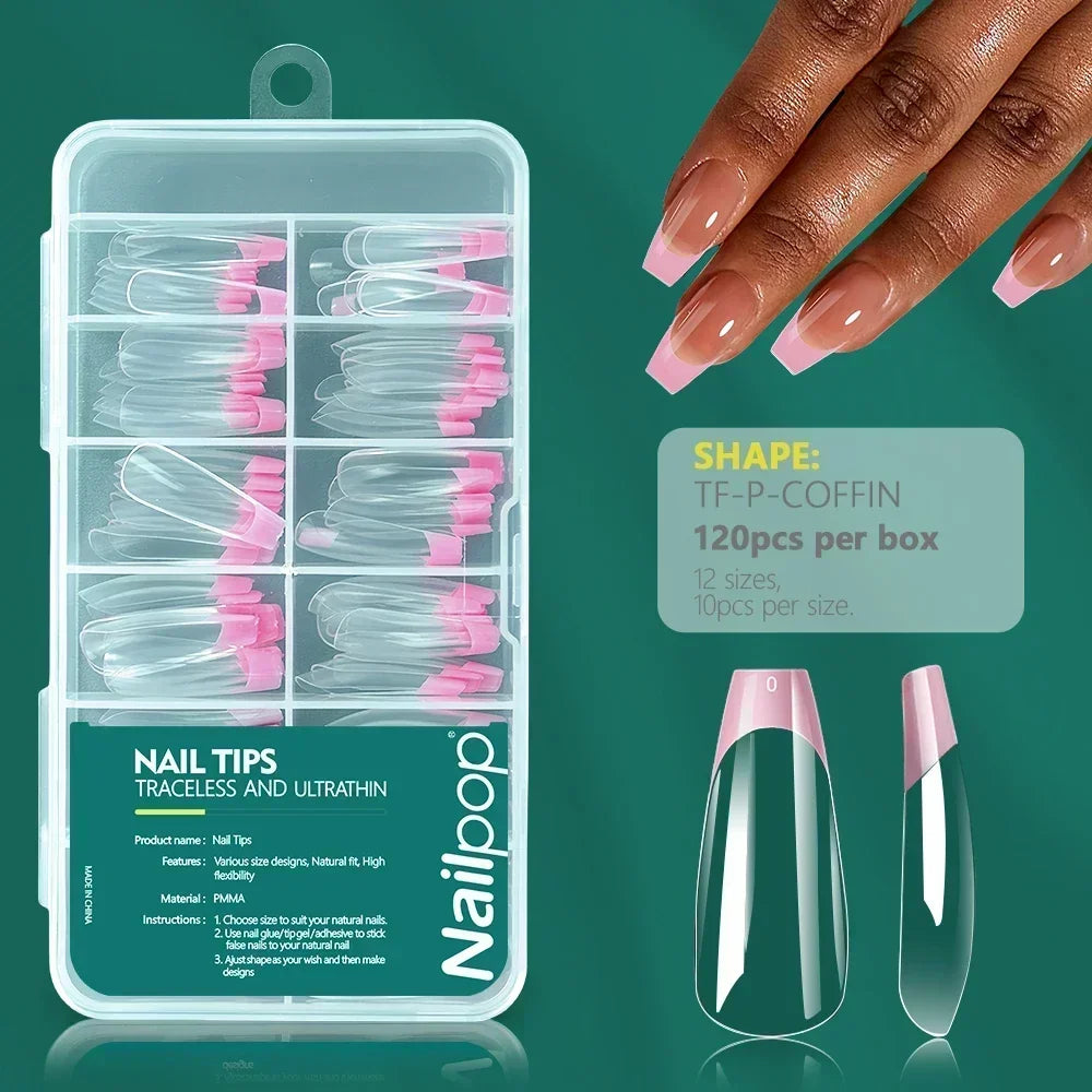 Nailpop 120pcs Acrylic Nails Fake Capsule