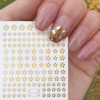 3D Laser Sakura Flower Nail Sticker