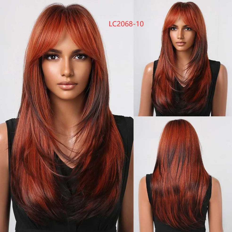 LOUIS FERRE Black Pink Ombre Synthetic