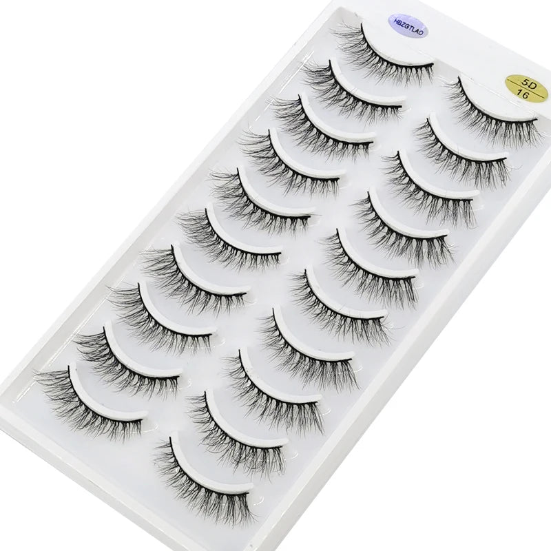 NEW 10 Pairs Natural Long False Eyelashes