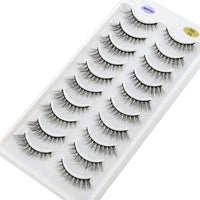 NEW 10 Pairs Natural Long False Eyelashes