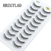 NEW 10 Pairs Natural Long False Eyelashes