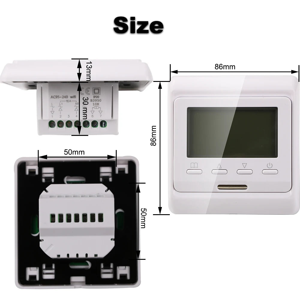 WiFi Thermostat Electric Heating Warm Floor Temperature Controller