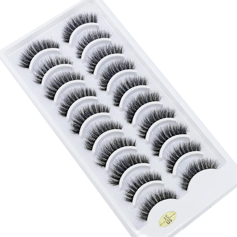 NEW 10 Pairs Natural Long False Eyelashes