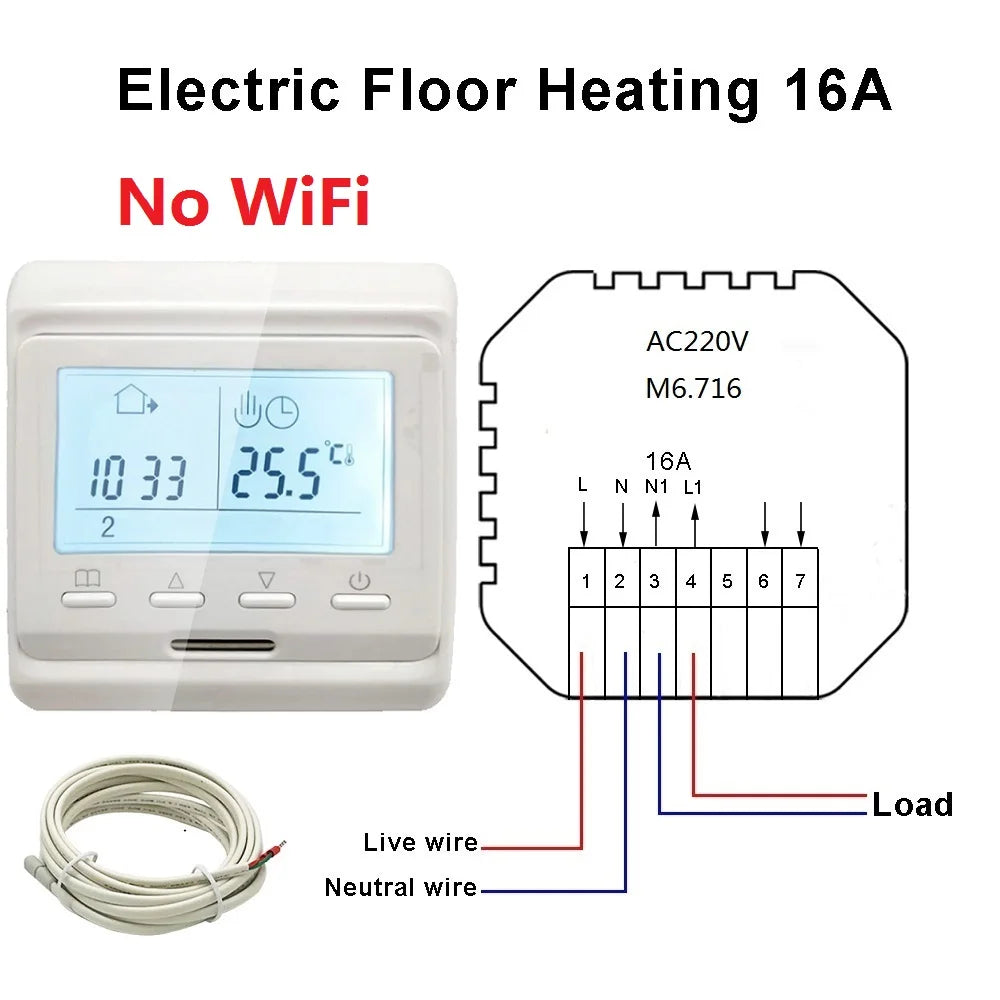 WiFi Thermostat Electric Heating Warm Floor Temperature Controller