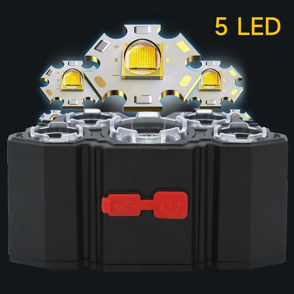 5 LED Headlamp Rechargeable