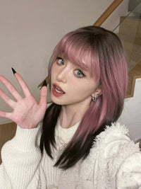 LOUIS FERRE Black Pink Ombre Synthetic