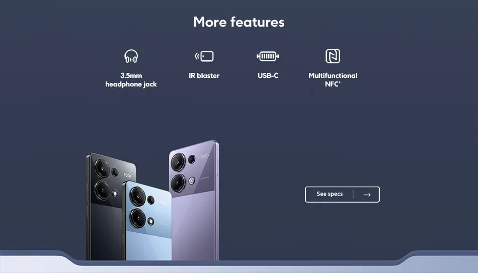 Global Version POCO M6 Pro Helio G99 Ultra 120Hz Flow AMOLED DotDisplay 67W turbo charging 64MP Triple Camera with OIS