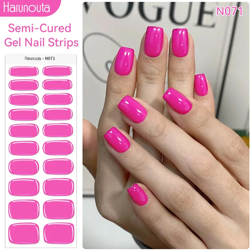 Full Cover Nail Gel Sticker Wraps Manicure