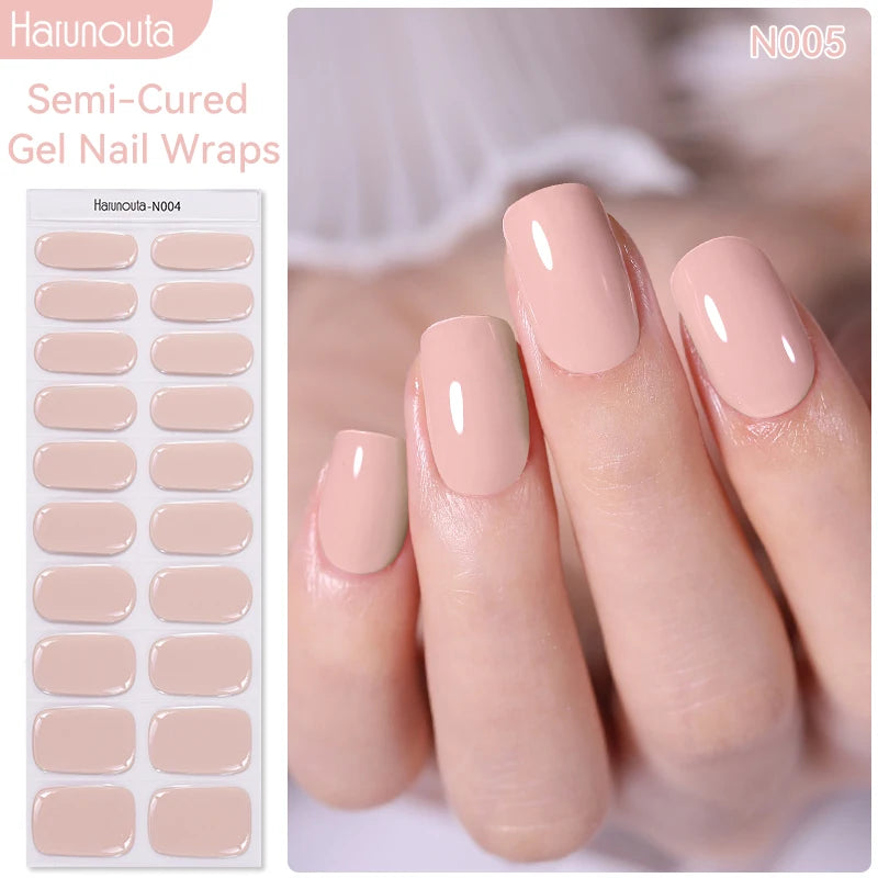 Full Cover Nail Gel Sticker Wraps Manicure