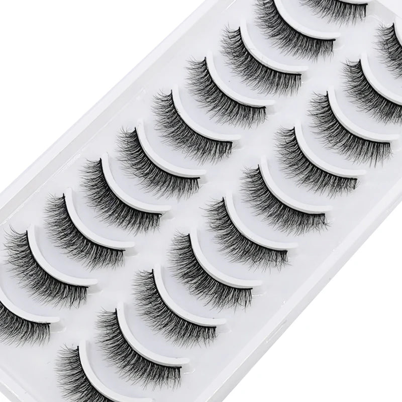 NEW 10 Pairs Natural Long False Eyelashes