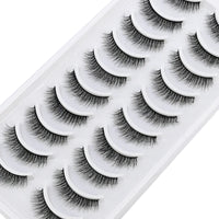 NEW 10 Pairs Natural Long False Eyelashes