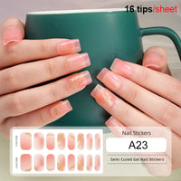 Full Cover Nail Gel Sticker Wraps Manicure