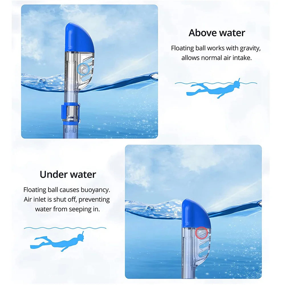 Diving Masks Foldable Anti-Fog Snorkel