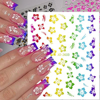 3D Laser Sakura Flower Nail Sticker