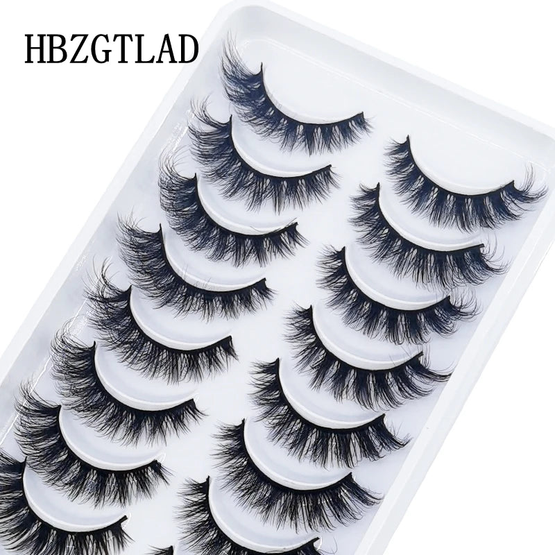 NEW 10 Pairs Natural Long False Eyelashes