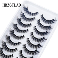 NEW 10 Pairs Natural Long False Eyelashes