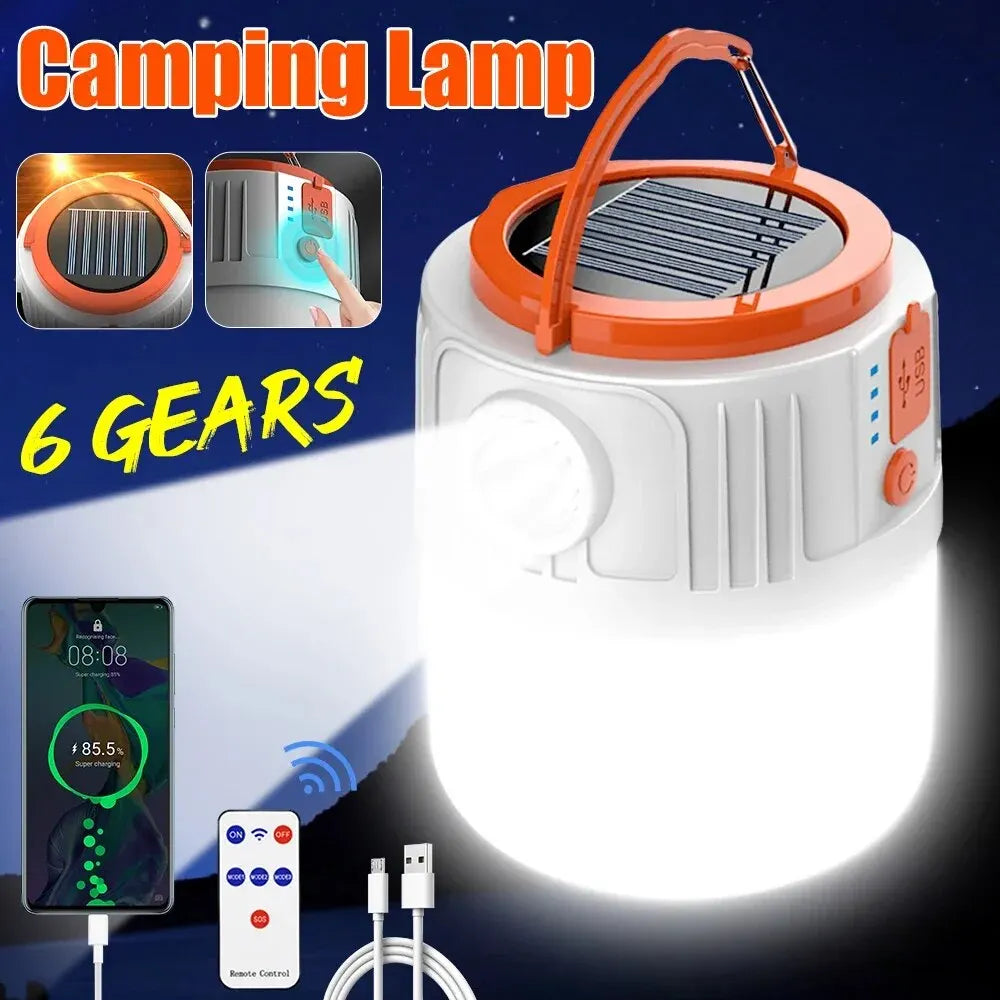 Solar Camping Light Power Bank LED