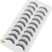 NEW 10 Pairs Natural Long False Eyelashes