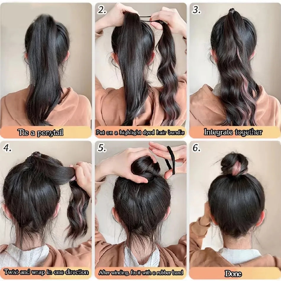 Synthetic Self-Winding Ball Head Wig