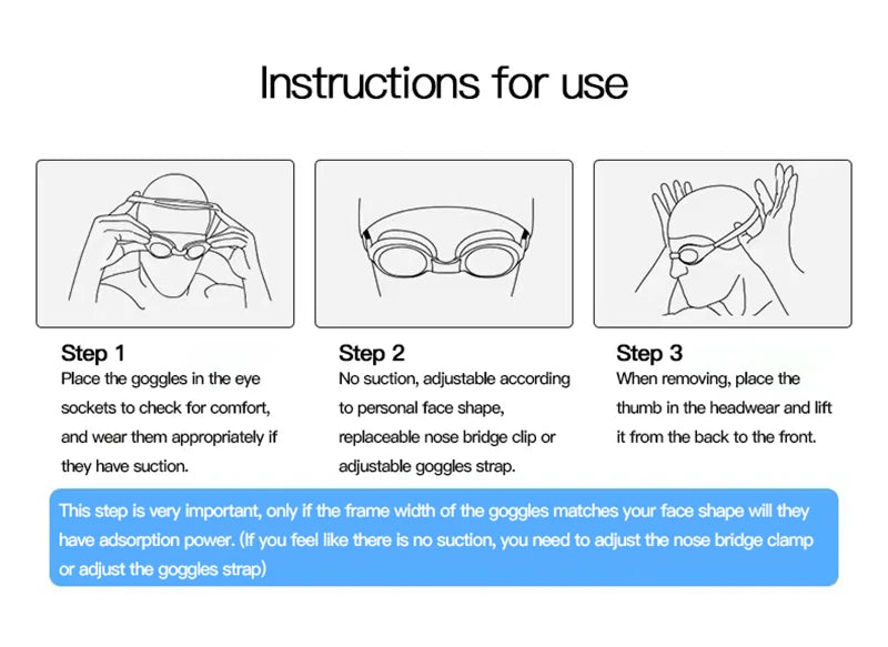 Swimming Goggles One-piece Earplugs