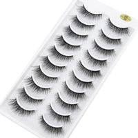NEW 10 Pairs Natural Long False Eyelashes