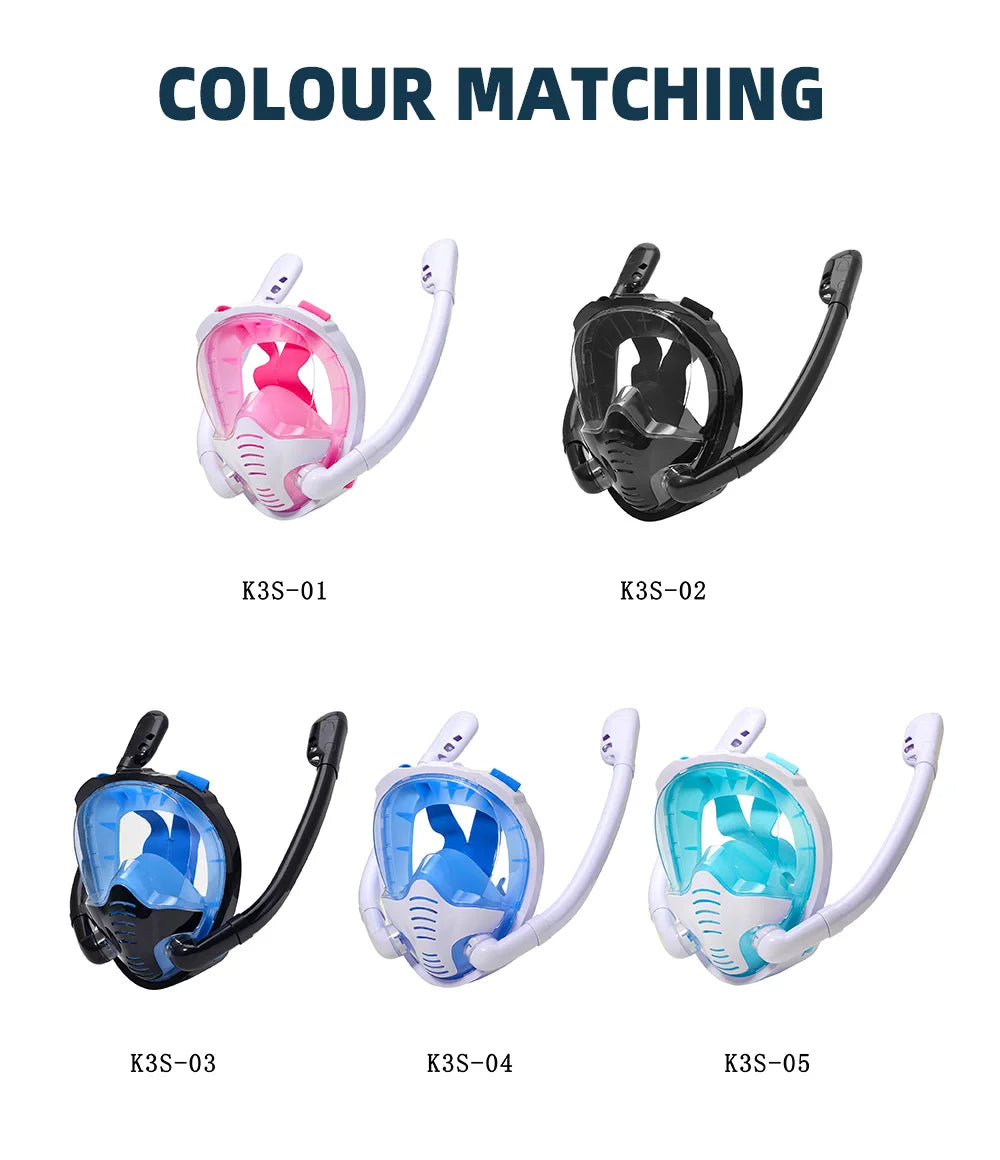 Full Face Snorkel Mask 180°Panoramic k