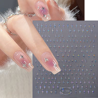 3D Laser Sakura Flower Nail Sticker