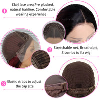Burgundy Straight Lace Front Wig