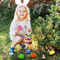 12/24/36pcs Easter Fillable Eggs Colorful